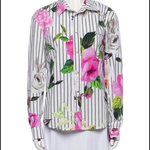 🌸OFF-WHITE C/O VIRGIL ABLOH STRIPED FLORAL BUTTON DOWN🌸 size: M